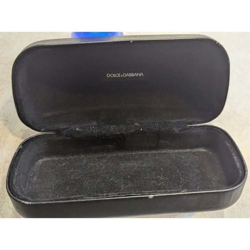 DOLCE & GABBANA Sunglasses Eyeglasses Leather Case Black Hard CLAMSHELL … - Picture 2 of 4